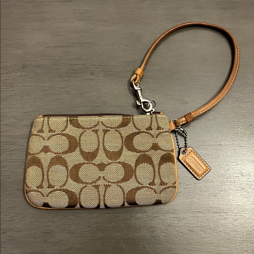 Coach Tan Wristlet